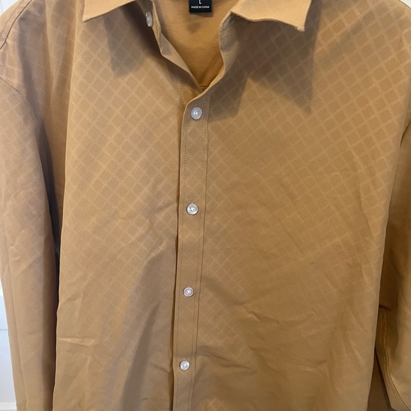 Long sleeve men’s brown dress shirt - Picture 2 of 4
